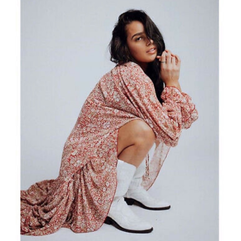 Free People Feeling Groovy Maxi Dress Boho Chic Modern Feminine